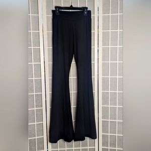 Black knit flare bell bottoms